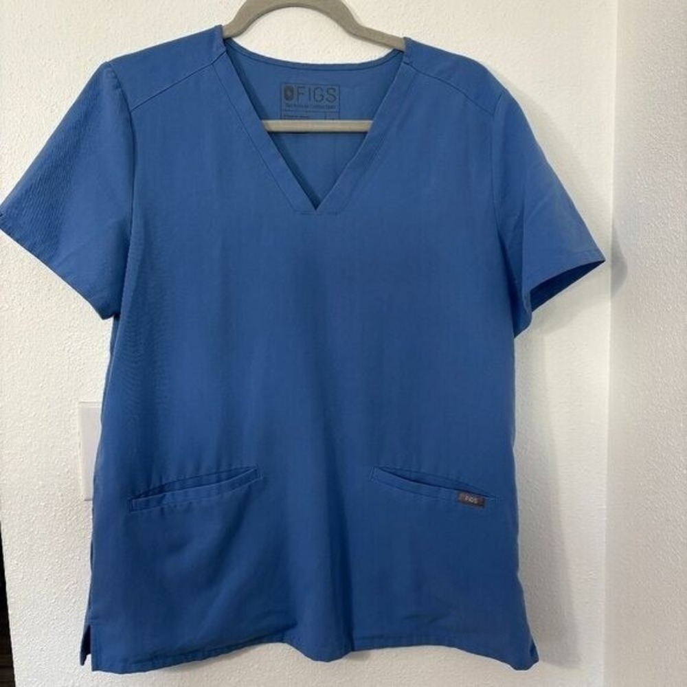 FIGS Casma Three Pocket Scrub Top Graphite V Neck FW1100 Size M
